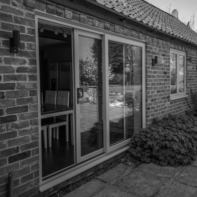 Further photograph of Crystal uPVC Grey 7016 External White Internal Sliding Patio Left to Right 150mm Cill Included 1790mm x 2090mm Clear Glazing