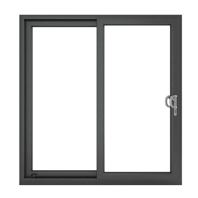 Crystal uPVC Grey 7016 External White Internal Sliding Patio Right to Left 150mm Cill Included 1490mm x 2090mm Clear Glazing