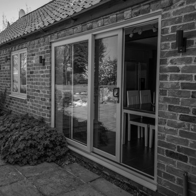 Further photograph of Crystal uPVC Grey 7016 External White Internal Sliding Patio Right to Left 150mm Cill Included 1490mm x 2090mm Clear Glazing