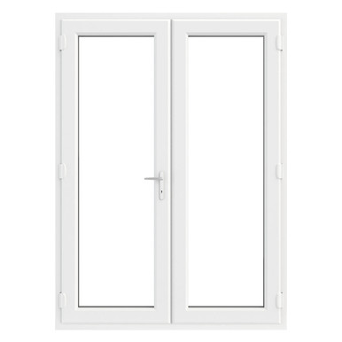 Crystal uPVC White Clear French Door Left hand master 150mm Cill Included 1190mm x 2055mm Clear Glazing product image