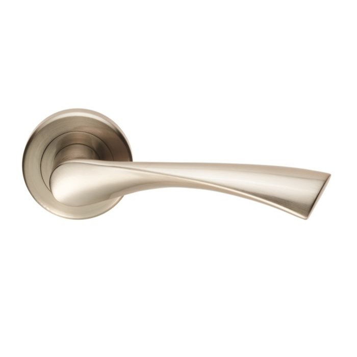 Photograph of Serozzetta Venti Lever on Rose - Satin Nickel