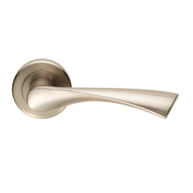 Further photograph of Serozzetta Venti Lever on Rose - Satin Nickel