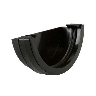 BRETT MARTIN 112MM ROUND GUTTER EXTERNAL STOPEND BLACK BR047B product image