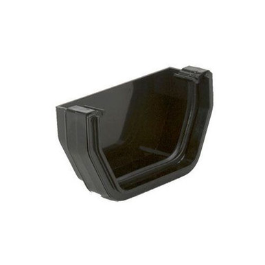 BRETT MARTIN 114MM SQUARE GUTTER EXTERNAL STOPEND BLACK BR057B product image