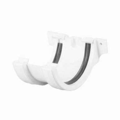 BRETT MARTIN 112MM ROUND GUTTER UNION BRACKET ARCTIC WHITE BR044A product image