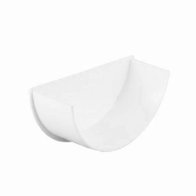 BRETT MARTIN 112MM ROUND GUTTER INTERNAL STOPEND ARCTIC WHITE BR046A product image