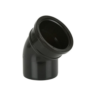 Brett Martin 110mm Soil Single Socket Bend, 135 Degrees, Black product image