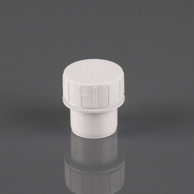 BRETT MARTIN 40MM SOLVENT MUPVC WASTE ACCESS PLUG WHITE W2190W product image