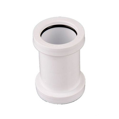 BRETT MARTIN 32MM PUSH FIT WASTE STRAIGHT CONNECTOR WHITE W902W product image