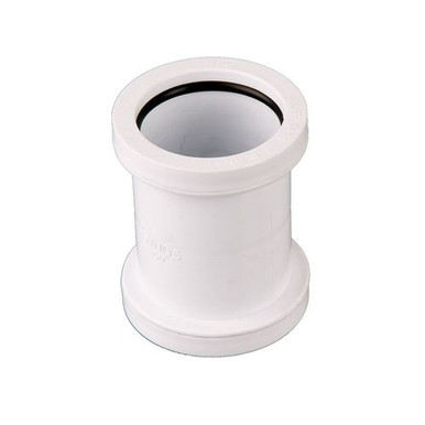 BRETT MARTIN 40MM PUSH FIT WASTE STRAIGHT CONNECTOR WHITE W922W product image