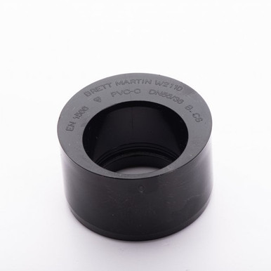 BRETT MARTIN 50MM SOLVENT MUPVC WASTE 32MM SOCKET REDUCER BLACK W2110B product image