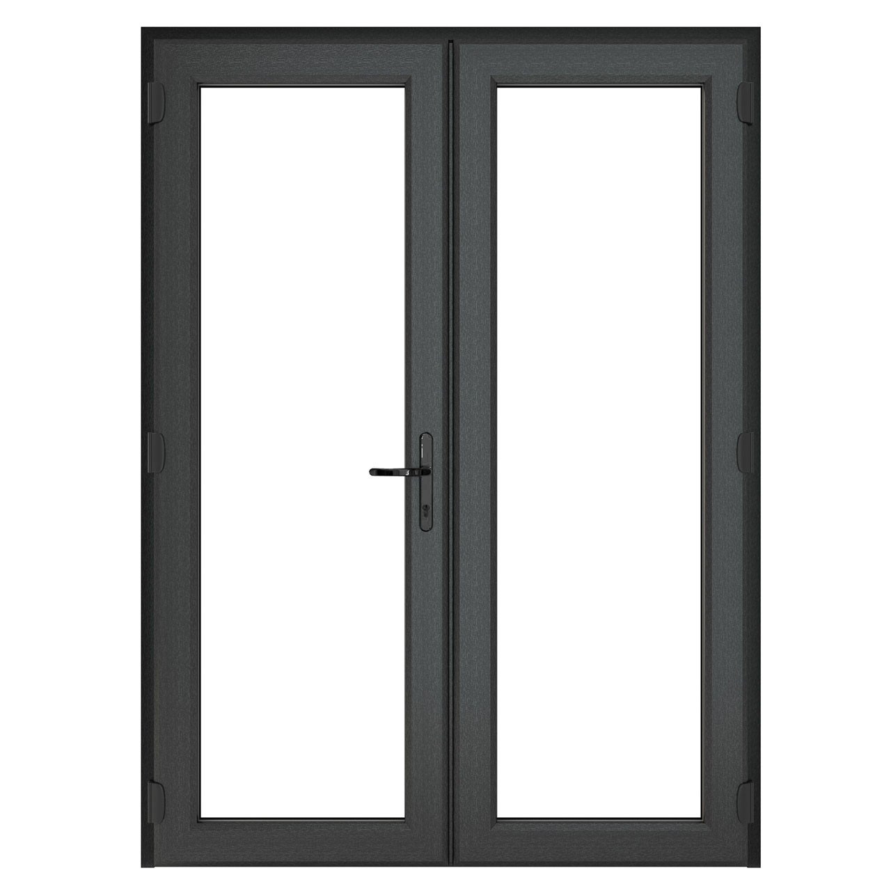 Photograph of Crystal Triple Glazed French Door Grey Ext White Int 1790mm x 2090mm