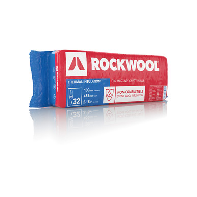 Rockwool Thermal Insulation Cavity Batt - 1200mm X 455mm X 100mm