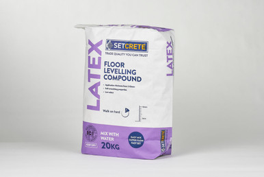 Further photograph of Setcrete Latex Floor Levelling Compound, Grey, 20kg