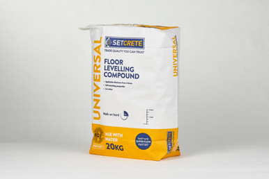 Further photograph of Setcrete Universal Floor Levelling Compound, Grey, 20kg