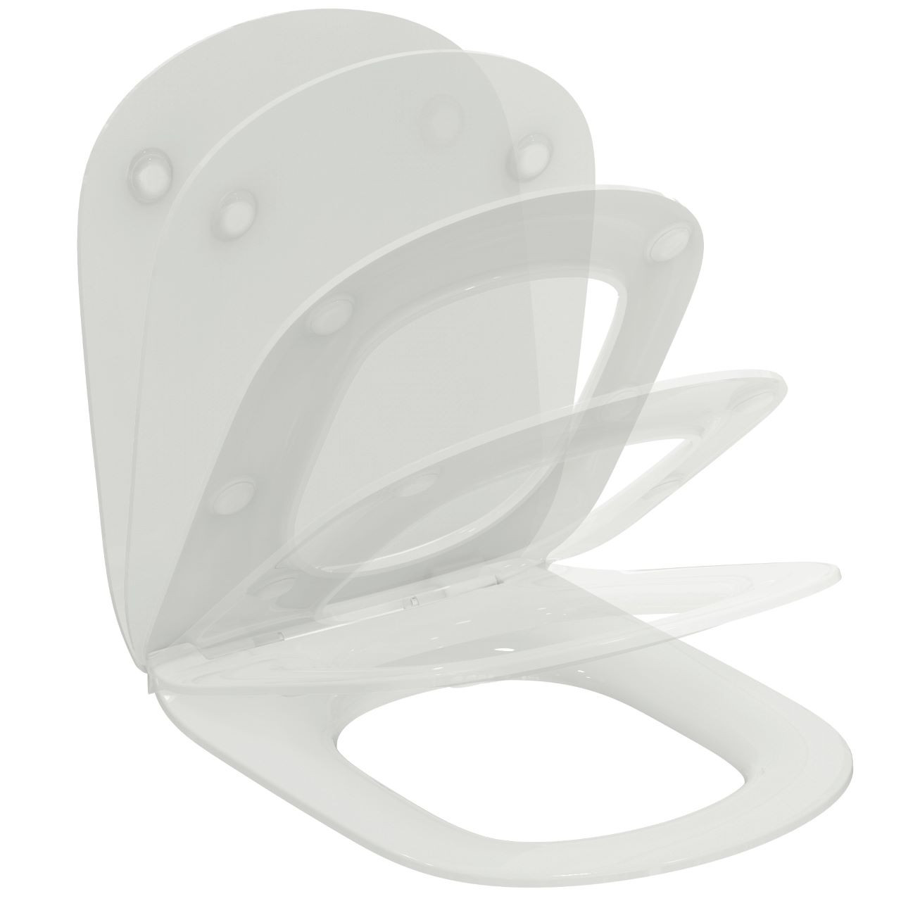 Photograph of Ideal Standard Tesi slim toilet seat and cover, slow close