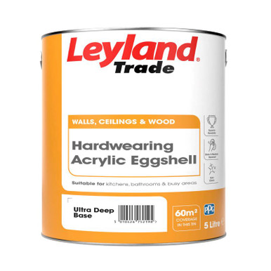 Leyland Trade Hardwearing Acrylic Eggshell 5ltr product image