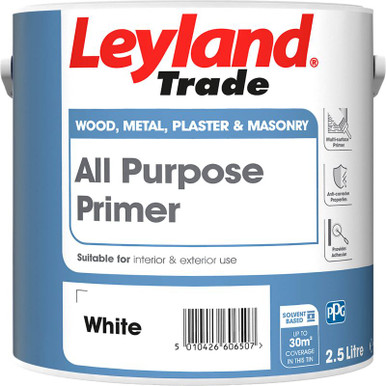 Further photograph of Leyland Trade All Purpose Primer White 2.5ltr