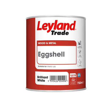 Leyland Trade Coatings Acrylic Eggshell, Brilliant White, Solvent Based, 2.5L