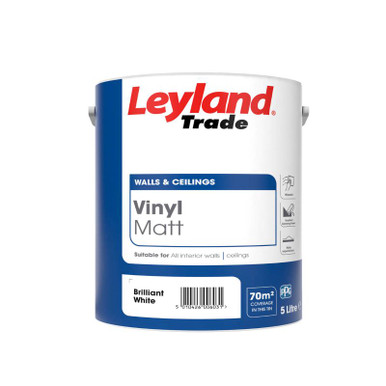 Further photograph of Leyland Trade Vinyl Matt Brilliant White 5ltr