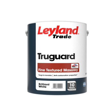 Leyland Trade Truguard Fine Textured Masonry Brilliant White 5ltr