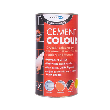 Further photograph of Powdered Cement Dye - Buff - 1kg
