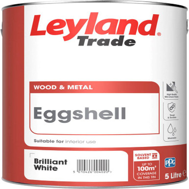 Leyland Trade Eggshell Brilliant White 5ltr