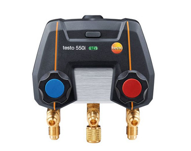 TESTO?550i - App-controlled digital manifold with Bluetooth and 2-way valve block