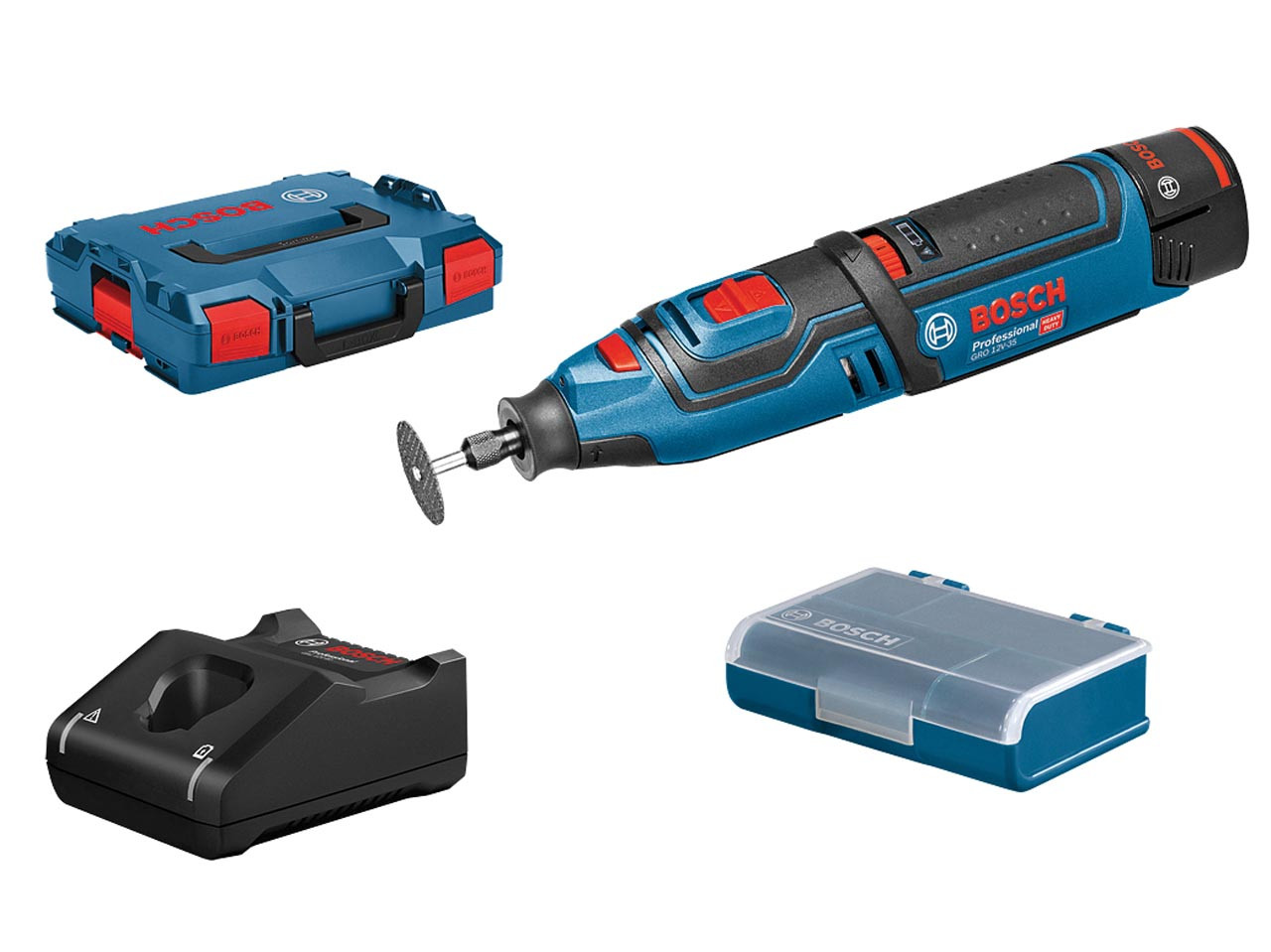 Bosch GRO 12V 35 Rotary Tool 12V 2 x 2.0Ah Li ion Accessories