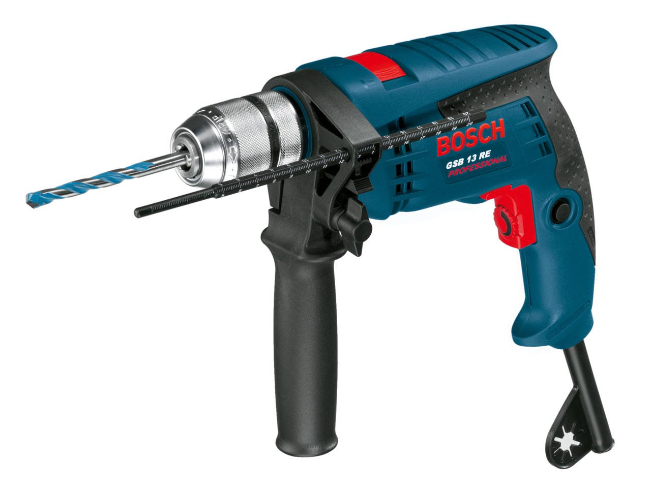 Photograph of Bosch GSB 13 RE 13mm Keyless Chuck Impact Drill 550W 240V