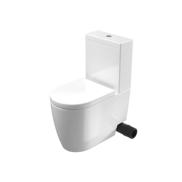 Photograph of UNI close coupled right hand soil exit WC pan - rimless