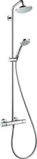 Further photograph of hansgrohe Croma Showerpipe 160 1jet with thermostat Chrome