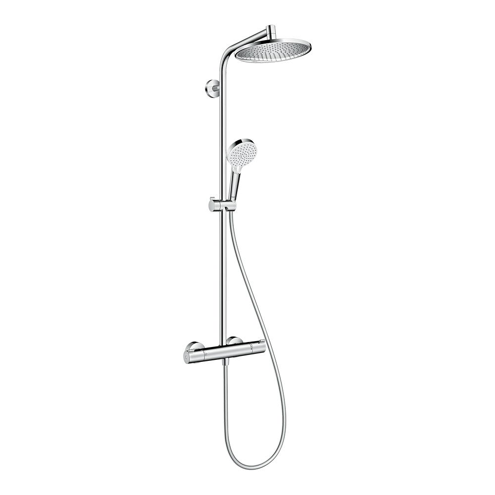 Photograph of hansgrohe Crometta S Showerpipe 240 1jet with thermostatic shower mixer