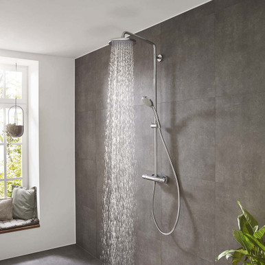 hansgrohe Croma Showerpipe 220 1jet with thermostatic shower mixer