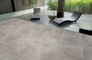 Vista Grey Semi-Polished Porcelain floor tile | 80x80cm