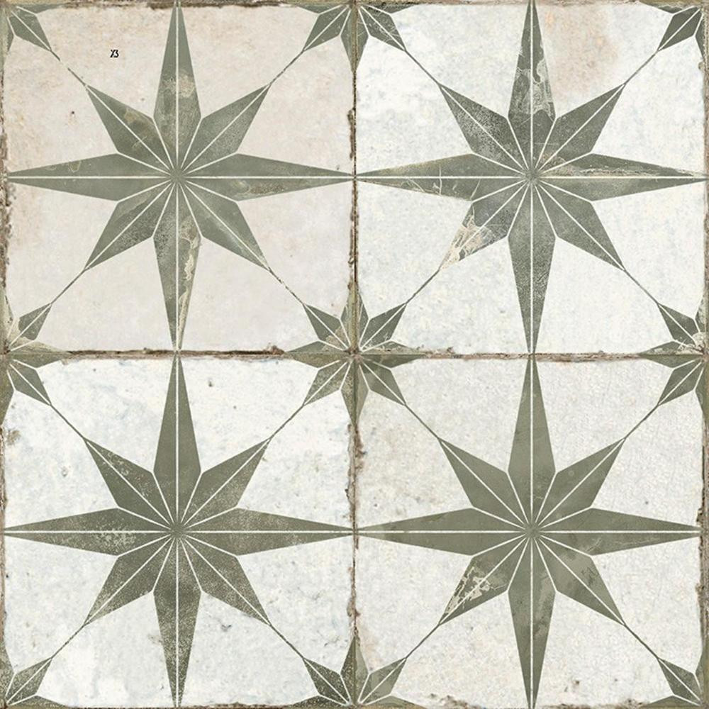 Photograph of Star Sage Patterned floor tile | 45x45cm | Peronda