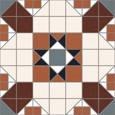 Blakeney Pattern floor tile | 31.6x31.6cm Ceramic