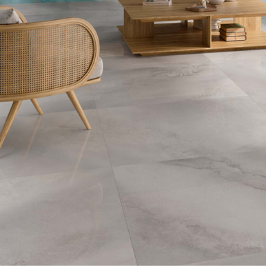 Hydra White Semi Polished Tile 60x120cm product image