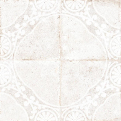 Further photograph of Jaipur White floor tile | 45x45cm Ceramic | Peronda