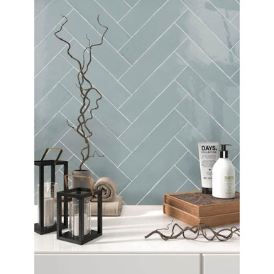 Ondine Blue Brick Tile |  7.5x30cm Ceramic