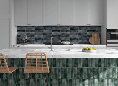 Hackney Anthracite Brick Tiles |  7.5x30cm Ceramic Wall Tiles product image