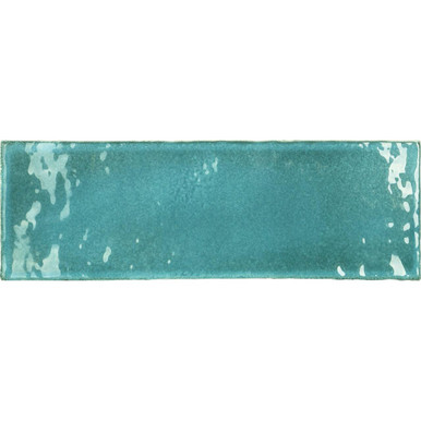 Further photograph of Vermont Aqua Brick Tiles |  7.5x23cm Ceramic Wall Tiles