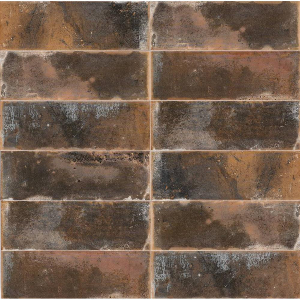 Photograph of Alboran Terra brick tile | 10x30cm ceramic wall tile