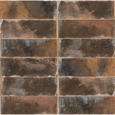 Alboran Terra brick tile | 10x30cm ceramic wall tile