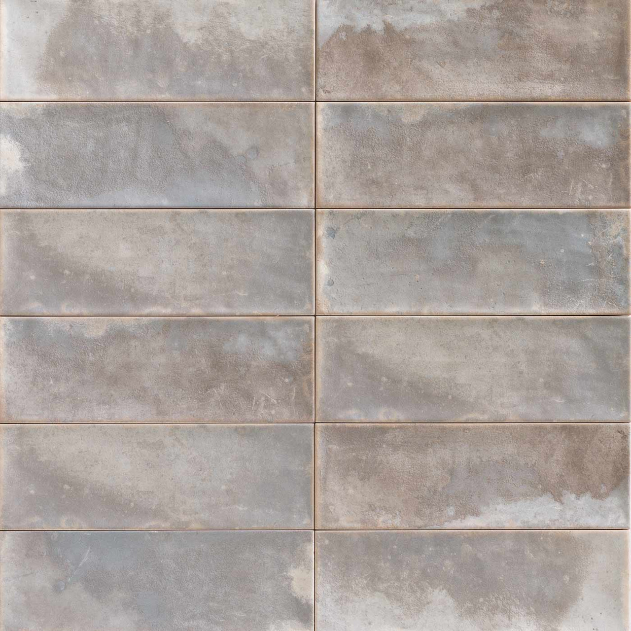 Photograph of Alboran Silver brick tile | 10x30cm ceramic wall tile