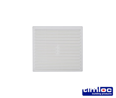 Timloc Plastic Louvred Vent with Flyscreen, White, 260 x 170mm product image