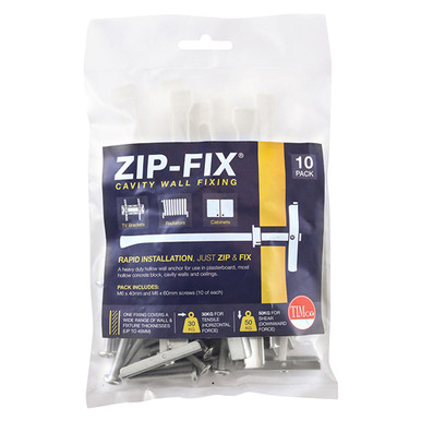 Further photograph of Zip-Fix Cavity Wall Fixings - Zinc