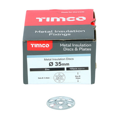 Further photograph of TIMCO Metal Insulation Discs - Galvanised