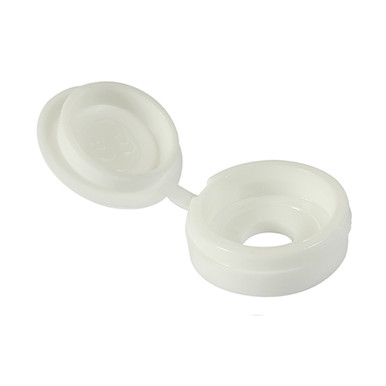 Further photograph of Hinged Screw Caps 13mm - Small - White