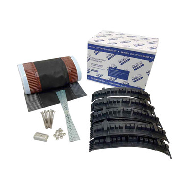 Timloc Roll Out Dry Fix Ridge Kit, Integrated Clips, 6m, Black product image